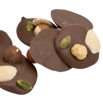Mendiants au chocolat au lait 41 % sans sucre