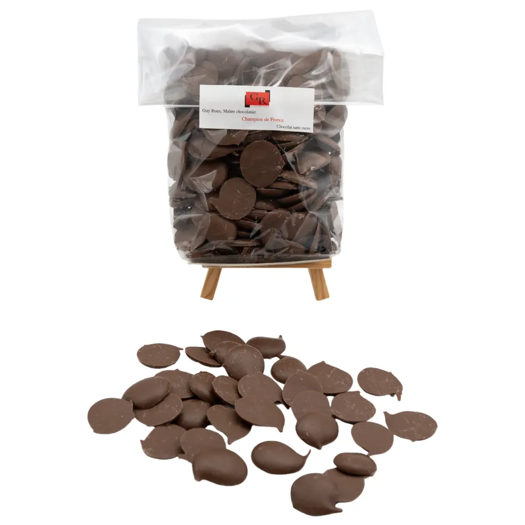 Pistoles chocolat Lait sans sucre - 41% - 500g