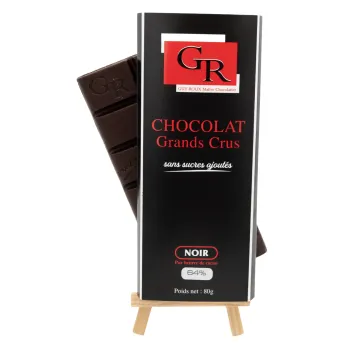 Tablette de chocolat noir 64 % sans sucre