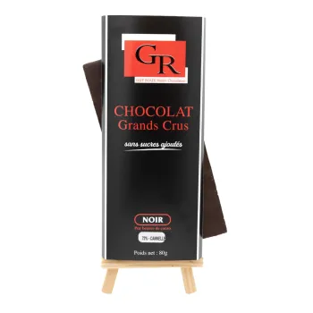 Tablette de chocolat noir 72 % sans sucre – Cannelle