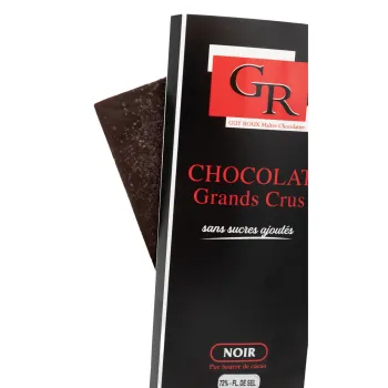 Tablette de chocolat noir 72 % sans sucre– Fleur de sel
