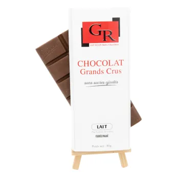 Tablette sans sucres, fourrée praliné lait 41 %