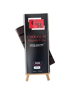 Tablette de chocolat noir 90 % sans sucre
