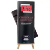 Tablette sans sucres, fourrée praliné noir 72 %